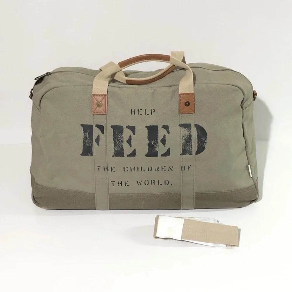 FEED Project Canvas Weekender Duffle Bag Feed The Children Of The World